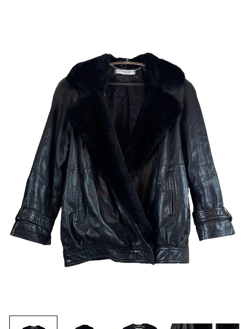Vintage 90s real leather woman’s jacket . Large